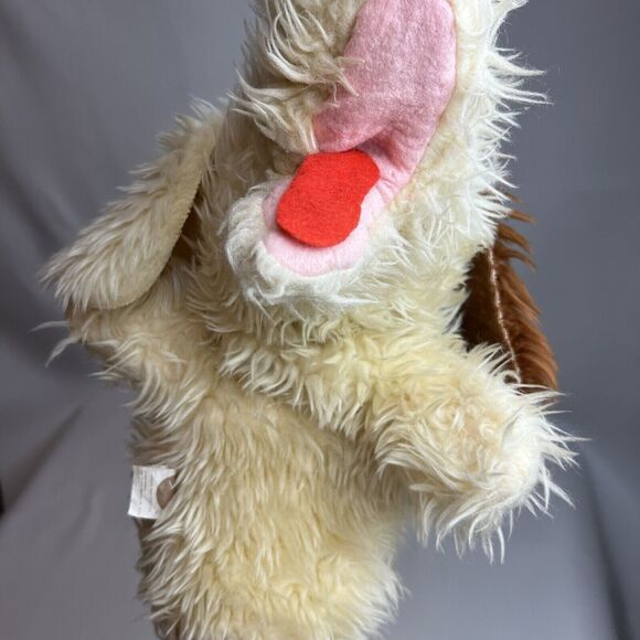 POSSUM TROT Dog Hand Puppet VTG 70s White Fuzzy Education Spot Shaggy Silly 1975 - Picture 7 of 11